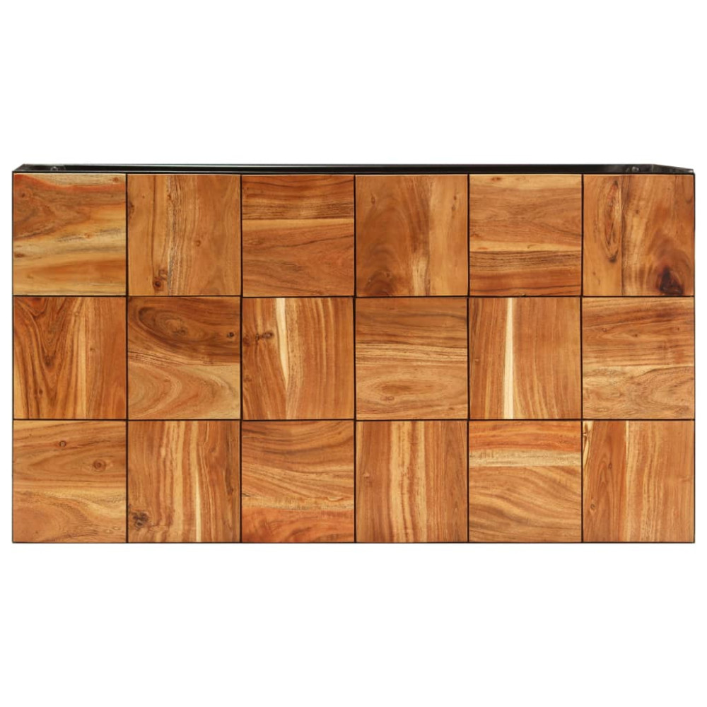 Produktbild för Soffbord 110x60x40 cm massivt akaciaträ och stål