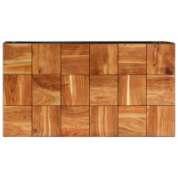 Produktbild för Soffbord 110x60x40 cm massivt akaciaträ och stål