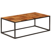 Produktbild för Soffbord 110x60x40 cm massivt akaciaträ och stål