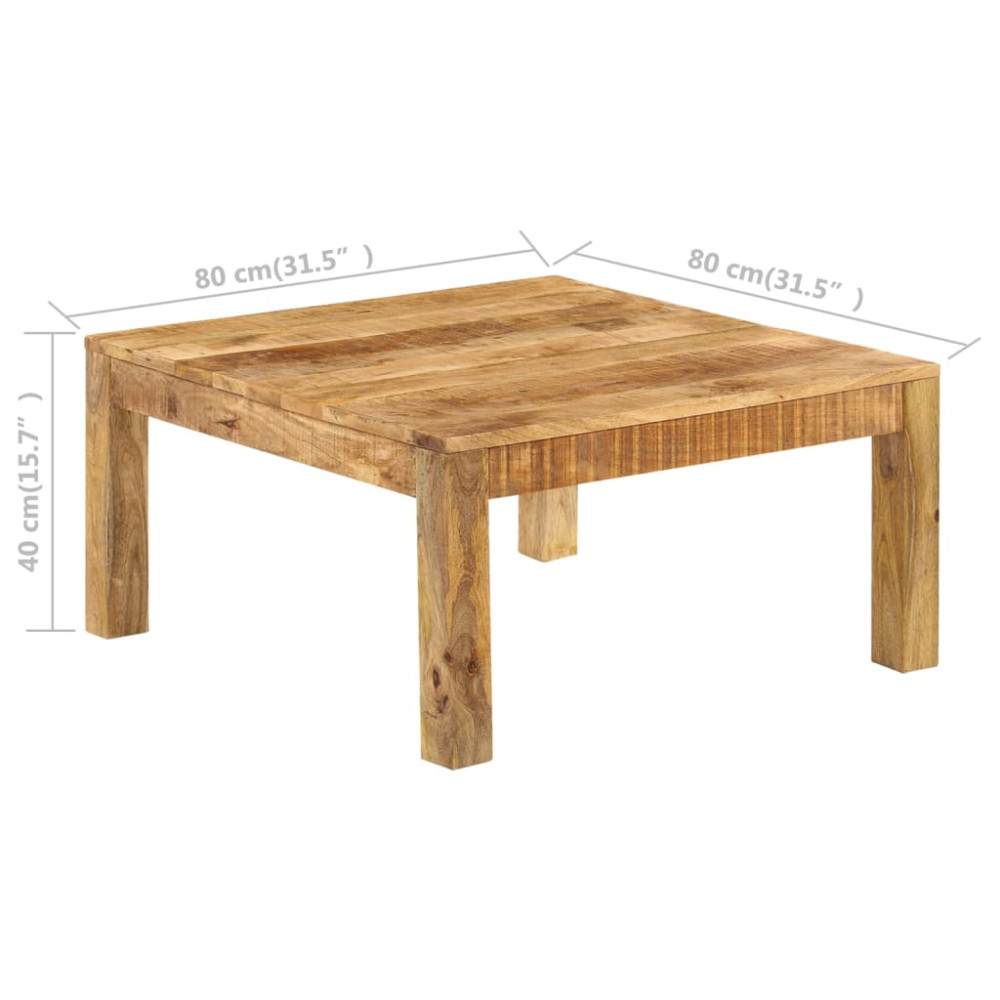 Produktbild för Soffbord massivt mangoträ 80x80x40 cm