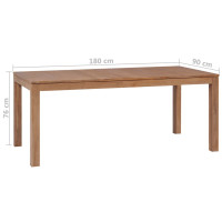 Miniatyr av produktbild för Matbord i massiv teak med naturlig finish 180x90x76 cm
