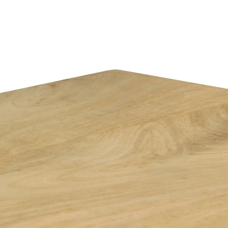 Produktbild för Matbord 115x55x76 cm massivt mangoträ och stål