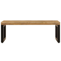 Produktbild för Soffbord 100x50x35 cm massivt mangoträ och stål