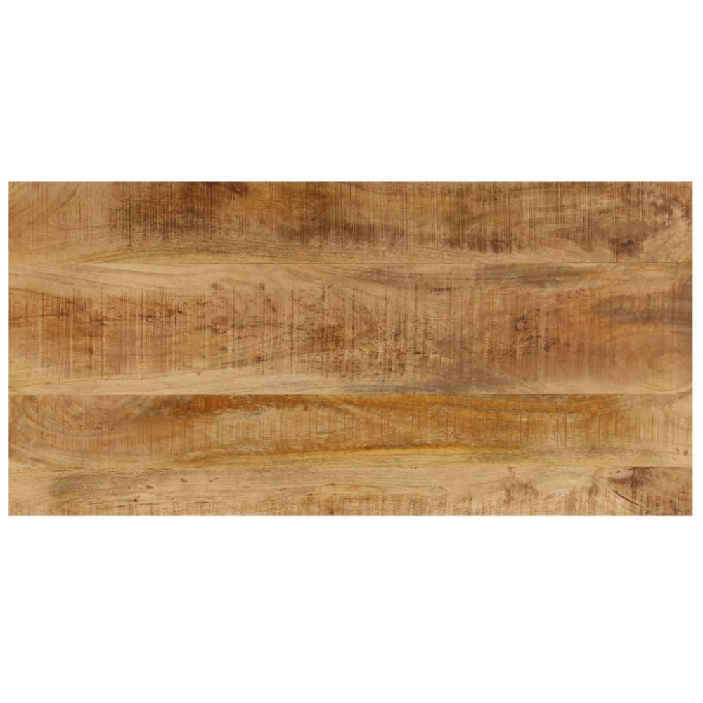 Produktbild för Soffbord 100x50x35 cm massivt mangoträ och stål