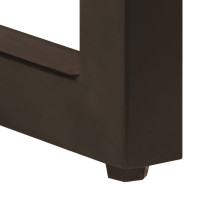 Produktbild för Soffbord 100x50x35 cm massivt mangoträ och stål