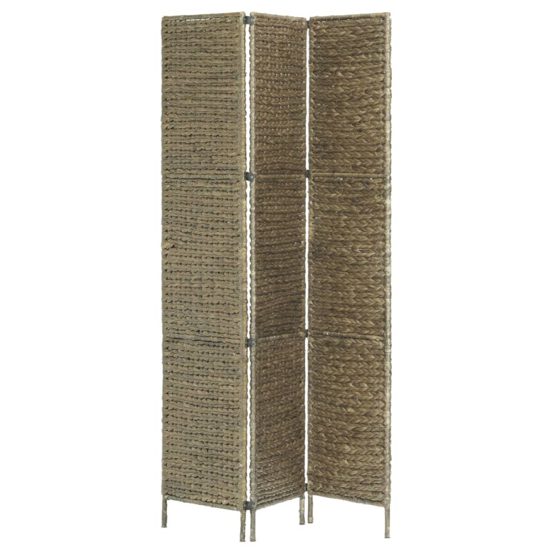Produktbild för Rumsavdelare 3 paneler vattenhyacint 116x160 cm brun
