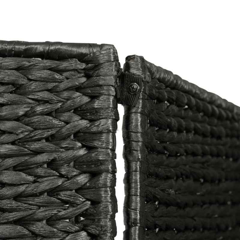Produktbild för Rumsavdelare 3 paneler vattenhyacint 116x160 cm svart
