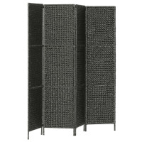 Produktbild för Rumsavdelare 4-paneler vattenhyacint 154x160 cm svart