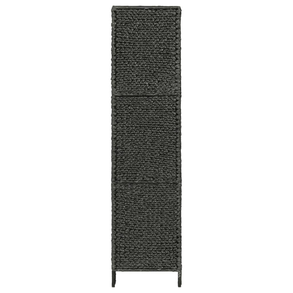 Produktbild för Rumsavdelare 4-paneler vattenhyacint 154x160 cm svart