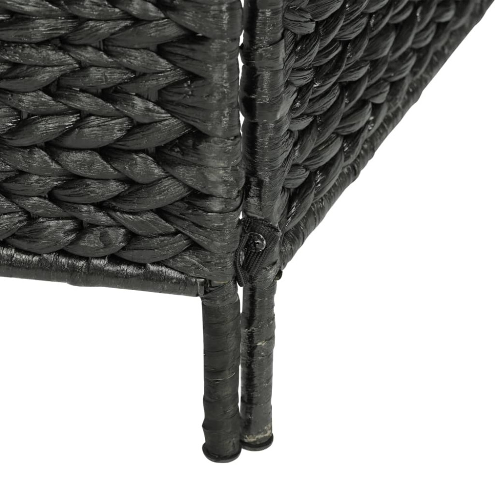 Produktbild för Rumsavdelare 4-paneler vattenhyacint 154x160 cm svart