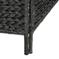 Produktbild för Rumsavdelare 4-paneler vattenhyacint 154x160 cm svart