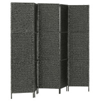 Miniatyr av produktbild för Rumsavdelare 5 paneler vattenhyacint 193x160 cm svart