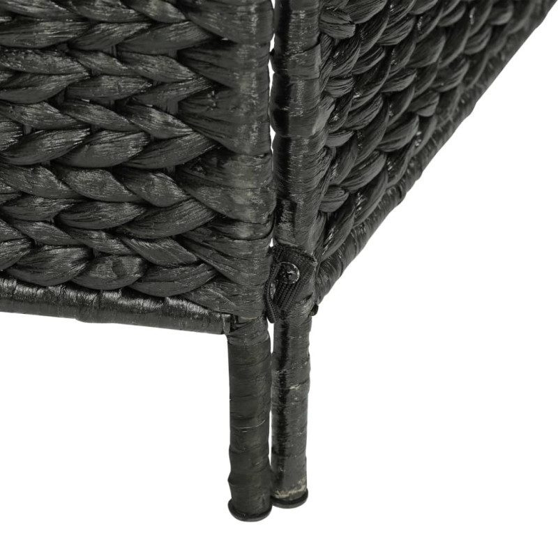 Produktbild för Rumsavdelare 5 paneler vattenhyacint 193x160 cm svart