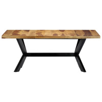 Produktbild för Matbord 180x90x75 cm massivt sheshamträ