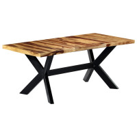 Produktbild för Matbord 180x90x75 cm massivt sheshamträ