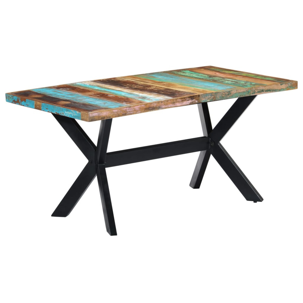 Produktbild för Matbord 160x80x75 cm massivt återvunnet trä