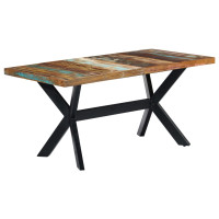 Produktbild för Matbord 160x80x75 cm massivt återvunnet trä