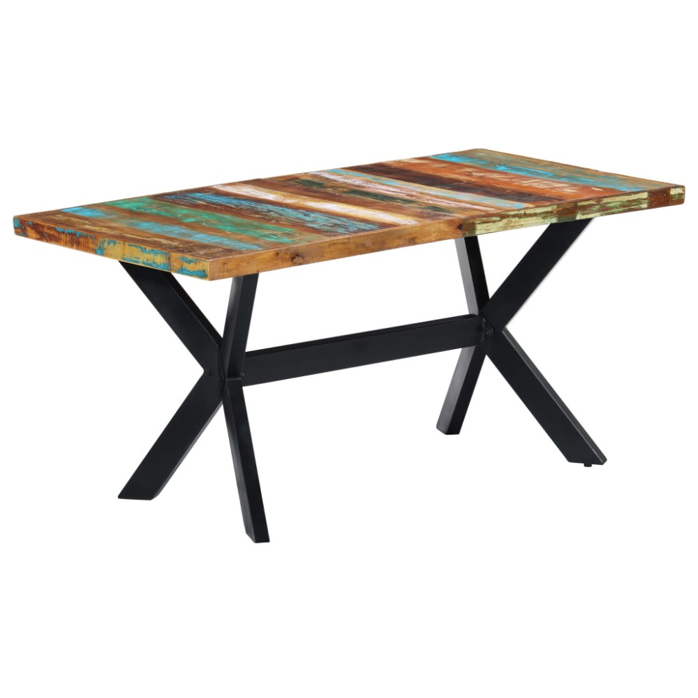 Produktbild för Matbord 160x80x75 cm massivt återvunnet trä