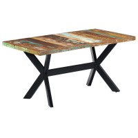 Produktbild för Matbord 160x80x75 cm massivt återvunnet trä