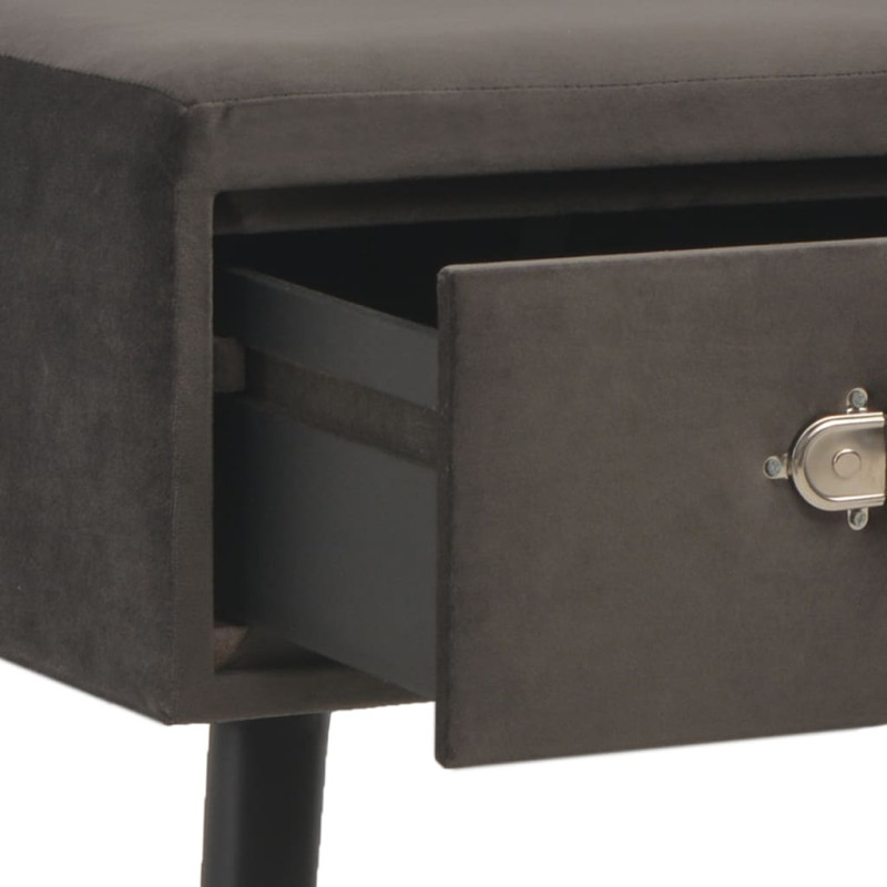 Produktbild för Soffbord grå 80x40x46 cm sammet