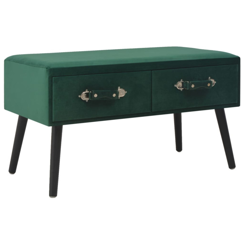 Produktbild för Soffbord grön 80x40x46 cm sammet