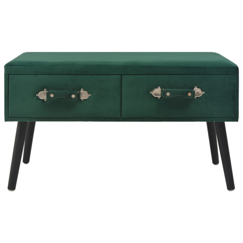 Produktbild för Soffbord grön 80x40x46 cm sammet