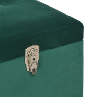 Miniatyr av produktbild för Bänk med förvaringsutrymme 105 cm grön sammet