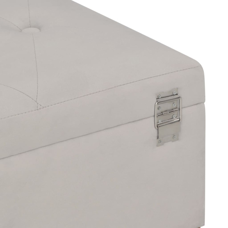 Produktbild för Bänk med förvaringsutrymme 105 cm grå sammet