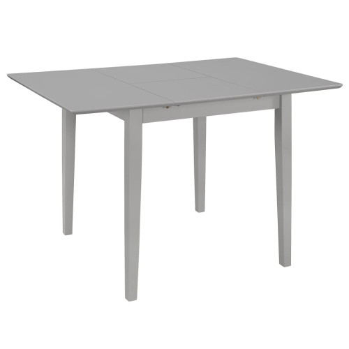 vidaXL Utdragbart matbord (80-120)x80x74 cm grå MDF