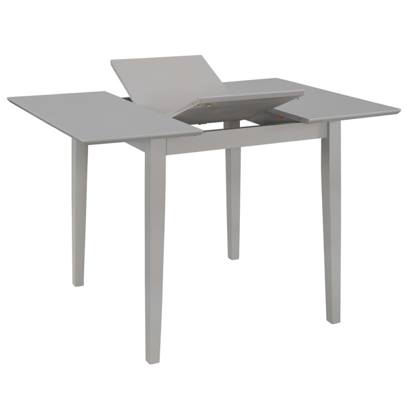 Produktbild för Utdragbart matbord (80-120)x80x74 cm grå MDF