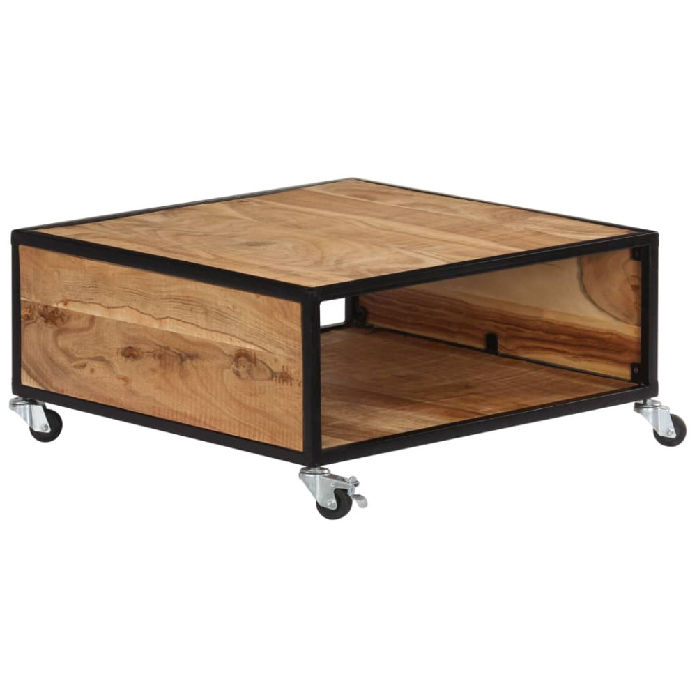 Produktbild för Soffbord 70x70x32 cm massivt akaciaträ