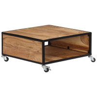 Produktbild för Soffbord 70x70x32 cm massivt akaciaträ
