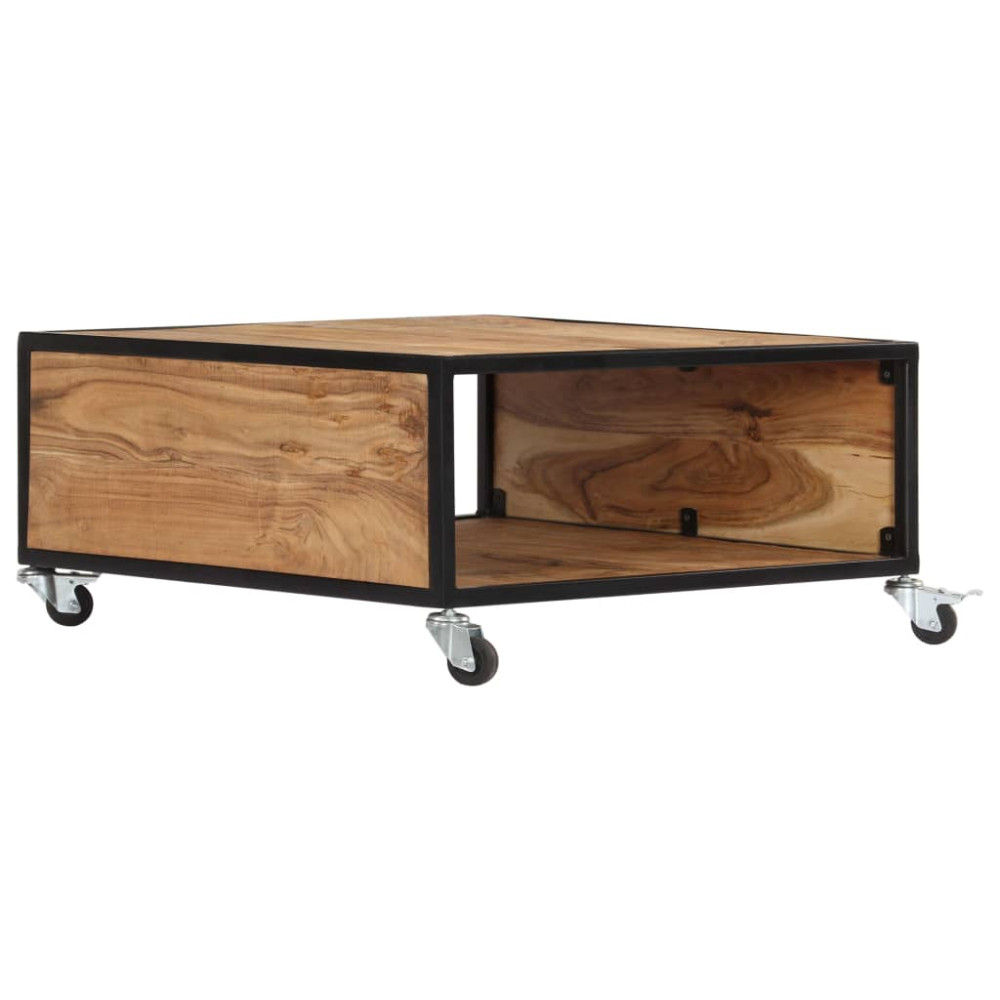 Produktbild för Soffbord 70x70x32 cm massivt akaciaträ