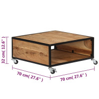 Produktbild för Soffbord 70x70x32 cm massivt akaciaträ