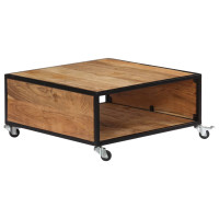 Produktbild för Soffbord 70x70x32 cm massivt akaciaträ