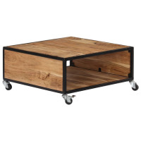 Produktbild för Soffbord 70x70x32 cm massivt akaciaträ