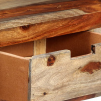 Produktbild för Avlastningsbord med 3 lådor 120x30x75 cm massivt sheshamträ
