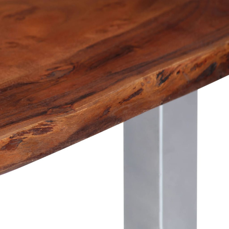 Produktbild för Soffbord med levande kanter 115x60x40 cm massivt akaciaträ