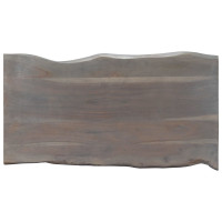 Produktbild för Soffbord med levande kanter grå 115x60x40 cm massivt akaciaträ