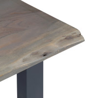 Produktbild för Konsolbord grå 115x35x76 cm massivt akaciaträ och järn