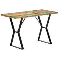 Produktbild för Matbord 120x60x76 cm massivt återvunnet trä