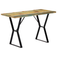 Produktbild för Matbord 120x60x76 cm massivt återvunnet trä