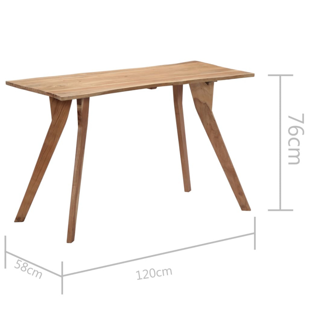 Produktbild för Matbord 120x58x76 cm massivt akaciaträ