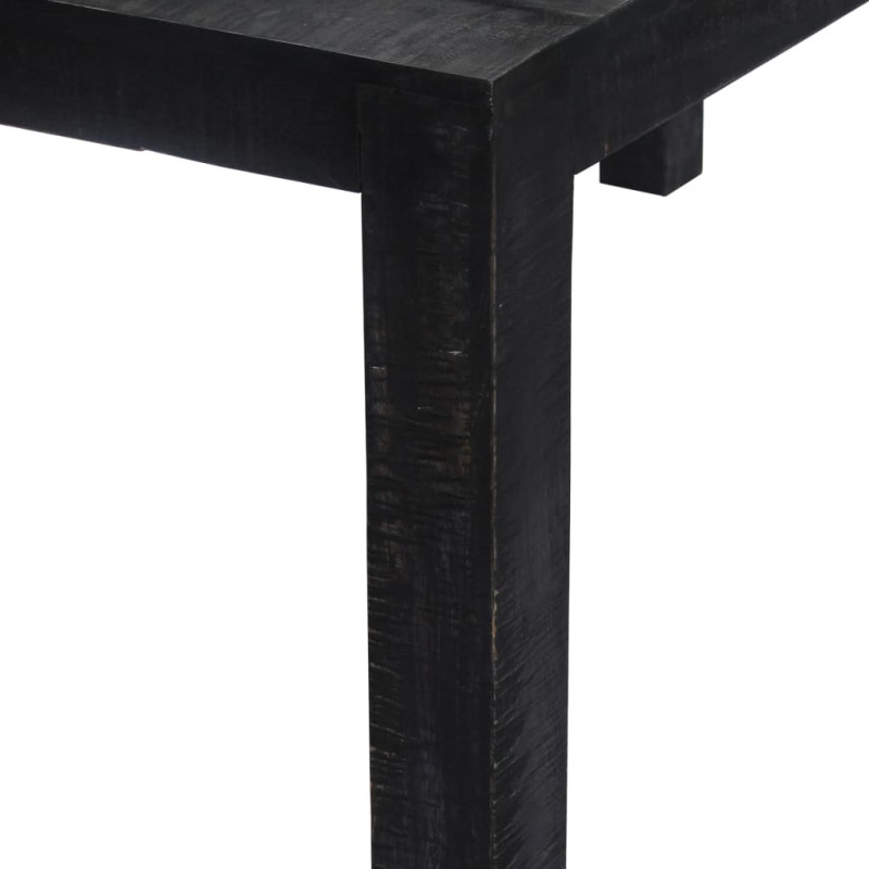 Produktbild för Matbord 118x60x76 cm svart massivt mangoträ