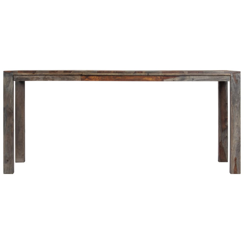 Produktbild för Matbord grå 180x90x76 cm massivt sheshamträ