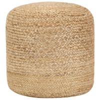 Produktbild för Handgjord sittpuff 40x45 cm jute