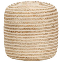 Produktbild för Handgjord sittpuff 40x45 cm jute