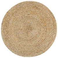 Produktbild för Handgjord sittpuff grå 40x45 cm jute