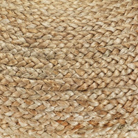 Produktbild för Handgjord sittpuff grå 40x45 cm jute