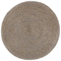 Produktbild för Handgjord sittpuff ljusgrå 45x30 cm jute